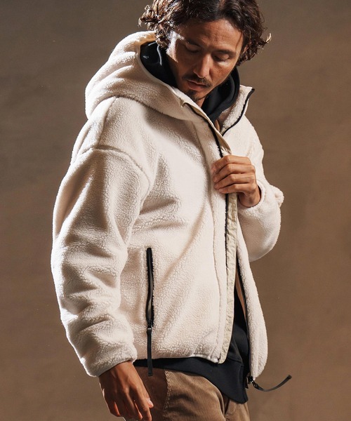wjk reluxe パーカー mpa3876-boa fleece parka ボアフリースパーカー