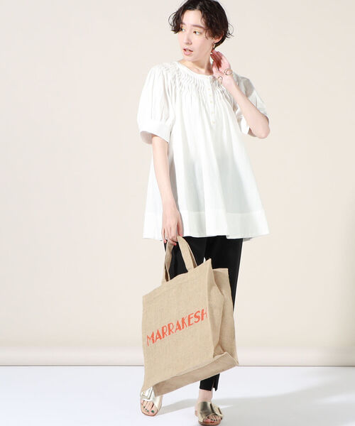 「NOLLEY'S」 「Torrazzo Donna」半袖チュニック 38 ホワイト レディース