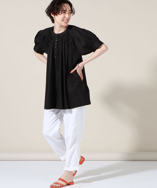 「NOLLEY'S」 「Torrazzo Donna」半袖チュニック 38 ホワイト レディース