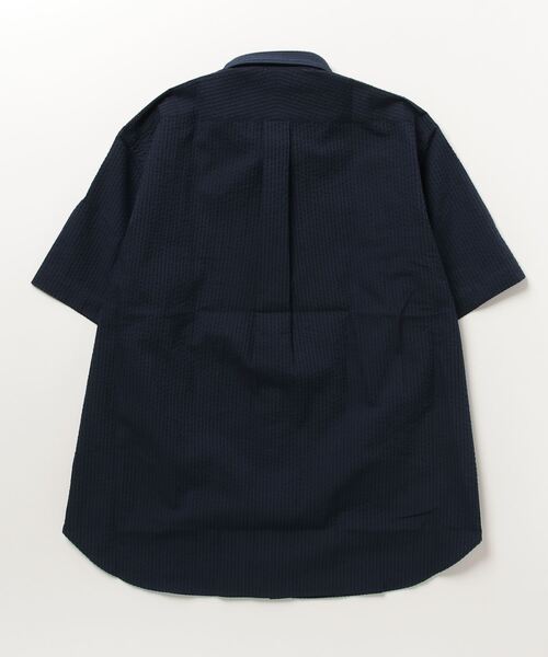 「BEAMS F」 半袖シャツ MEDIUM ネイビー メンズ_画像2