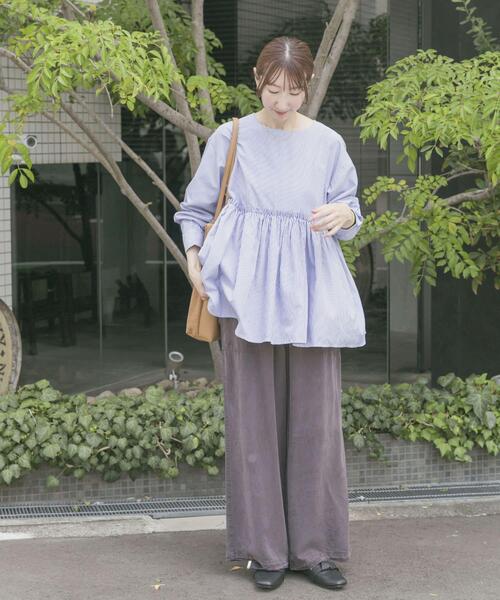 ITEMS URBANRESEARCH ブラウス シャツ ウエストギャザーブラウス