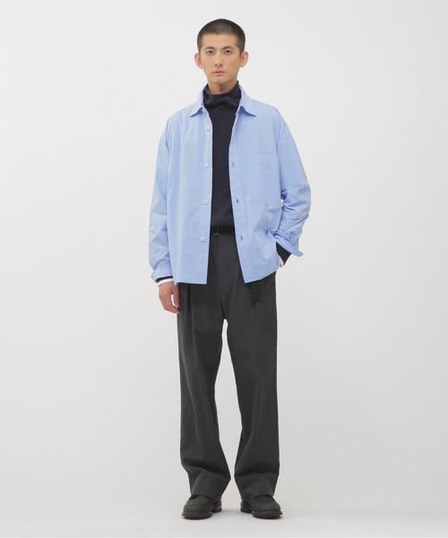 MHL.（エムエイチエル） シャツ BRUSHED COTTON CHAMBRAY メンズ