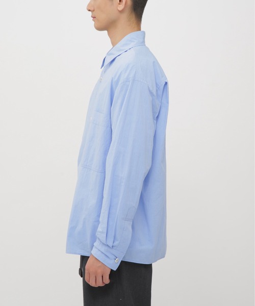 MHL.（エムエイチエル） シャツ BRUSHED COTTON CHAMBRAY メンズ