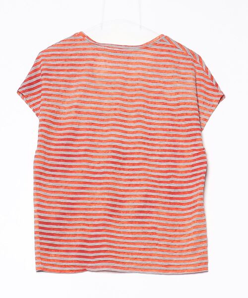 「SUGAR ROSE」 ボーダー柄半袖Tシャツ FREE オレンジ レディース_画像2