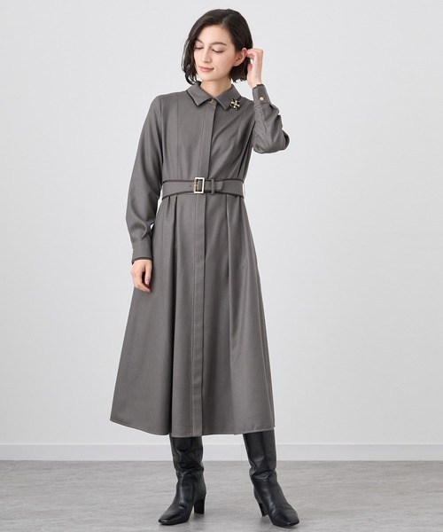 アナイ　ニットロングワンピース 黒×白 サイズ38 アナイ ニットロングワンピース 黒×白 サイズ38 ANAYI｜アナイのロング