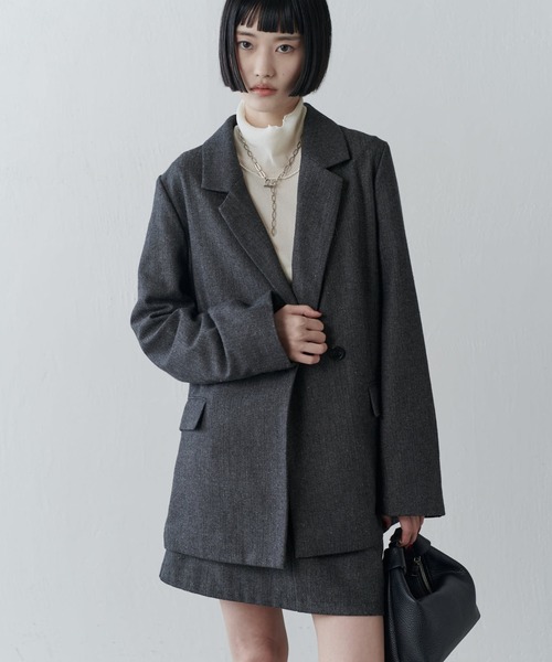 Lui's（ルイス） ジャケット テーラードジャケット ヘリンボーン後ろ