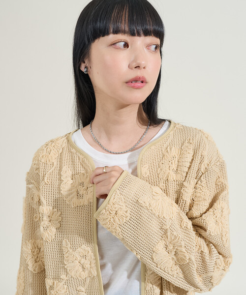 FREAK'S STORE（フリークスストア） カーディガン メッシュ花柄 レース