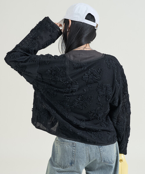FREAK'S STORE（フリークスストア） カーディガン メッシュ花柄 レース