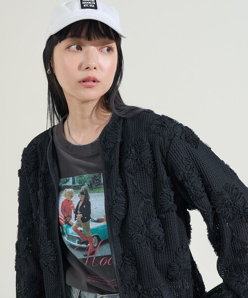 FREAK'S STORE（フリークスストア） カーディガン メッシュ花柄 レース