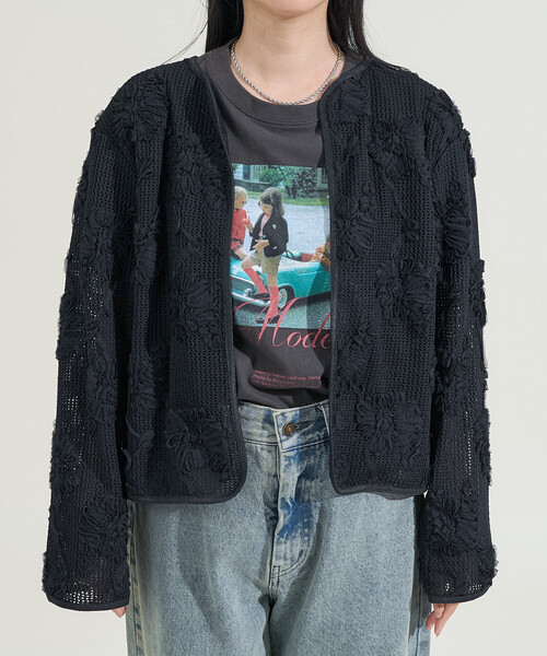 FREAK'S STORE（フリークスストア） カーディガン メッシュ花柄 レース