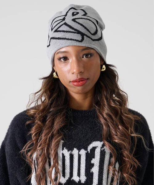 FUBU（フブ） ニット帽 ニットキャップ FBロゴ ビッグ ビーニー ニット