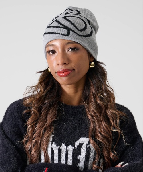 FUBU（フブ） ニット帽 ニットキャップ FBロゴ ビッグ ビーニー ニット