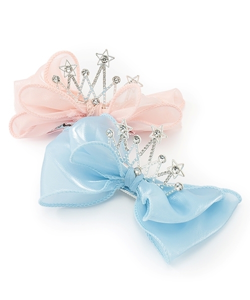 ヘアクリップ ビッグリボンティアラ付きヘアクリップ : ZOZOTOWN Yahoo