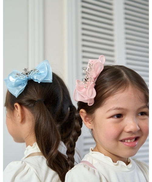 ヘアクリップ ビッグリボンティアラ付きヘアクリップ : ZOZOTOWN Yahoo