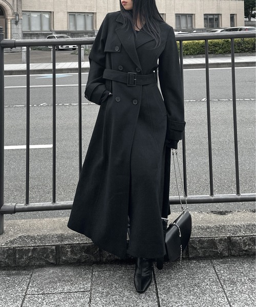 グレー トレンチコート LVロゴ付き LOUIS VUITTON(ルイヴィトン) モノグラムロングコートトレンチコート