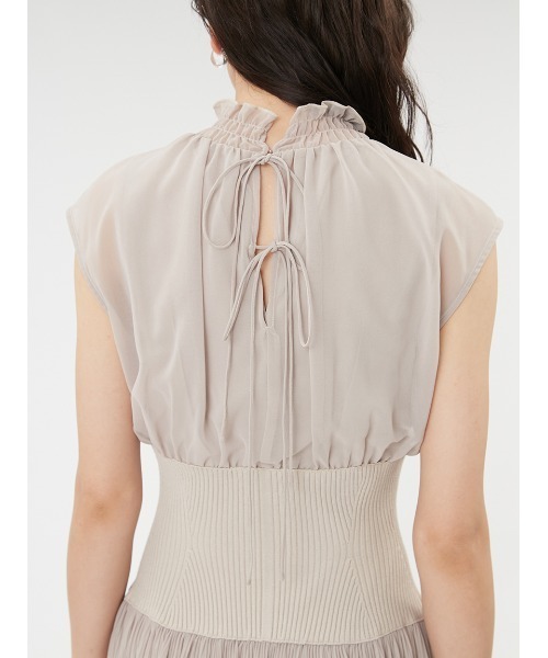 FRAY I.D（フレイ・アイディー） ノースリーブワンピース 0 ベージュ