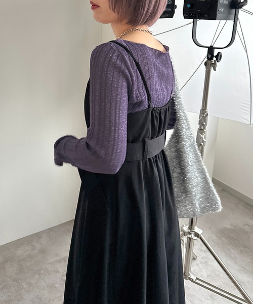 「apres jour mignon」 キャミソールワンピース MEDIUM ブラック レディース_画像4