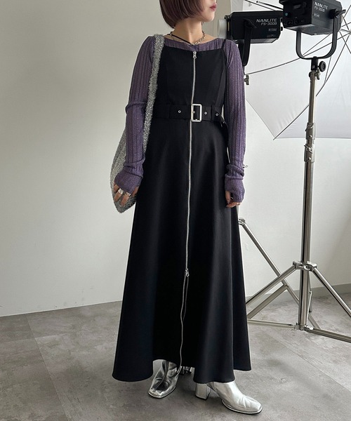 「apres jour mignon」 キャミソールワンピース MEDIUM ブラック レディース_画像7