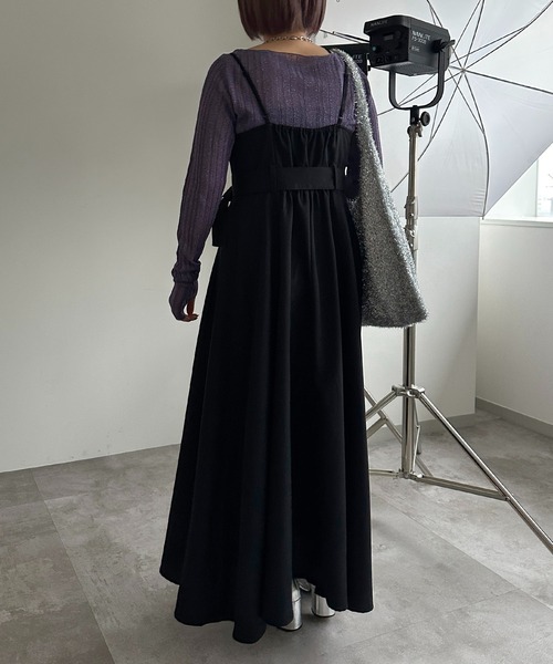 「apres jour mignon」 キャミソールワンピース MEDIUM ブラック レディース_画像8