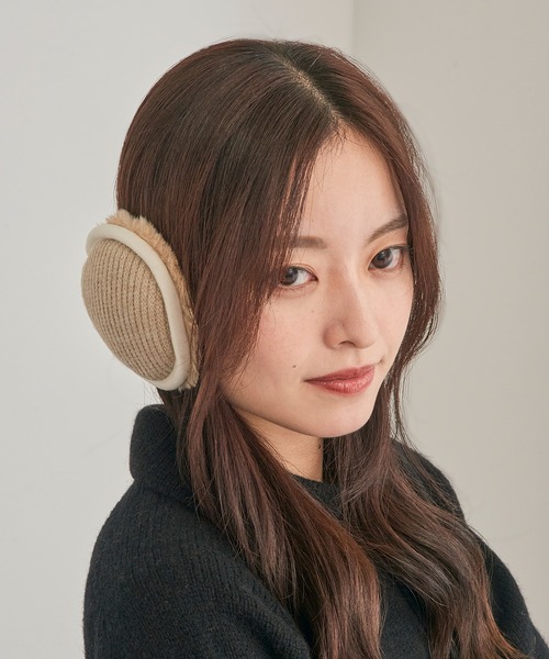 moz(モズ) 耳当て イヤーマフ 「MOZ」ニットファーイヤーマフラー moz(モズ) 耳当て イヤーマフ 「MOZ」ニットファーイヤーマフラー