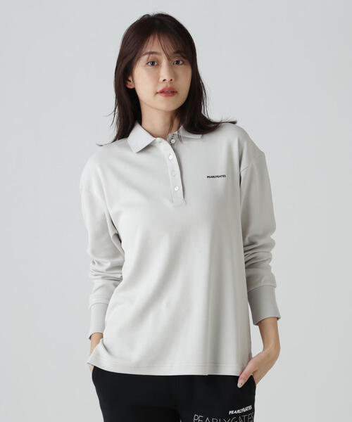 新品 パーリーゲイツ TOUGH TWISTスムース長袖ポロシャツ(4)M/濃紺