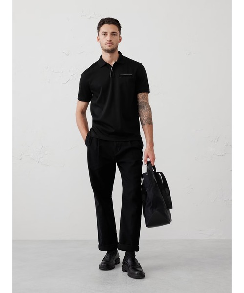 「BANANA REPUBLIC FACTORY STORE」 半袖ポロシャツ L ライトブルー メンズ_画像7