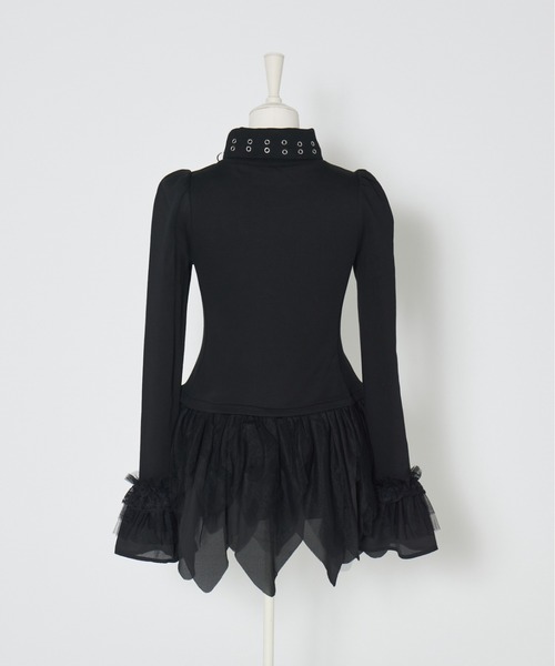 ワンピース avenchumu frill corset balloon onepiece Flower petal jacquard balloon one-piece | ファッション通販サイト NUGU