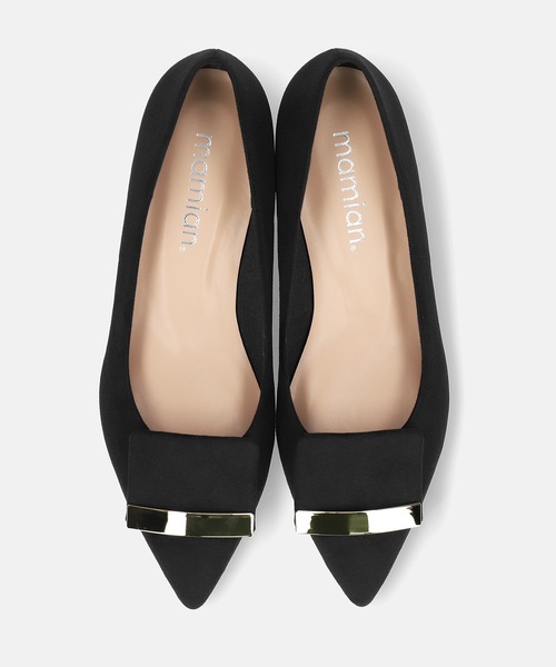 「MAMIAN」 フラットパンプス 23.0cm チャコールグレー レディース_画像3