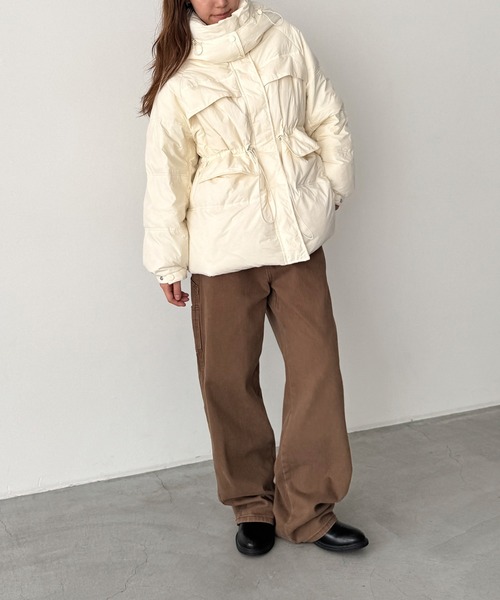 完売品　キャナルジーン　エルマール　ダウン　パーカーダウンハーフジャケット キャナルジーン CANAL JEAN El mar パーカーダウンハーフジャケット