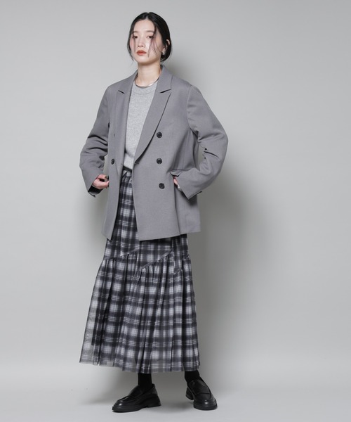 NANO universe ジャケット テーラードジャケット ストレッチサージ