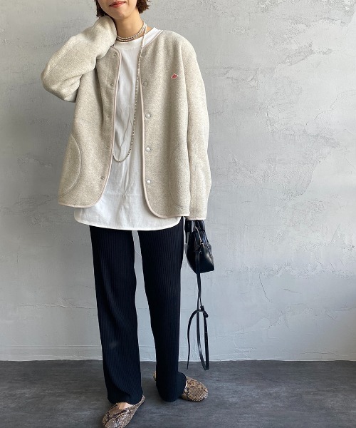 Danton（ダントン） ノーカラージャケット 44 グレー レディース