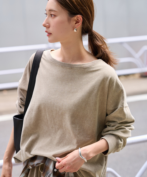 FRAMeWORK ウエットオゾン加工L/Tee ウェットオゾン加工L/Tee（Tシャツ/カットソー）｜FRAMeWORK（フレーム