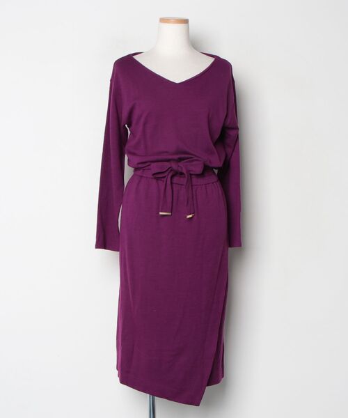 ★新品★ PINKY&DIANNE ワンピース　長袖　パープル　Mサイズ PINKY&DIANNE（ピンキー アンド ダイアン） 長袖ワンピース 38
