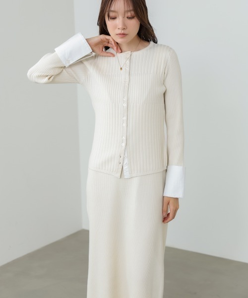 BAB（バブ） ワンピース 「S・Mサイズ展開」リブシャツ袖ニット