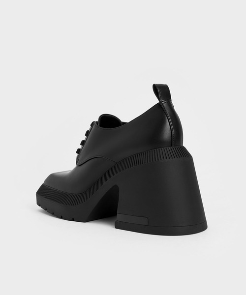 「CHARLES & KEITH」 シューズ 25cm ブラック レディース_画像3