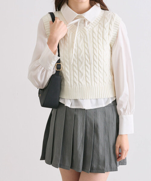 「OLIVE des OLIVE」 長袖ブラウス FREE チャコールグレー レディース_画像6