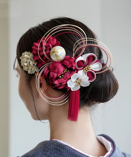 utatane 髪飾り 菊梅桜・水引 日本製 レディース : ZOZOTOWN Yahoo!店