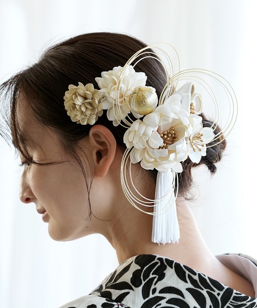 utatane 髪飾り 菊梅桜・水引 日本製 レディース : ZOZOTOWN Yahoo!店