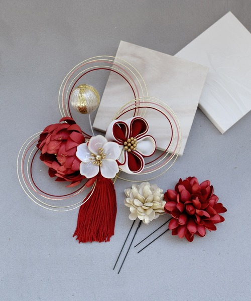 utatane 髪飾り 菊梅桜・水引 日本製 レディース : ZOZOTOWN Yahoo!店