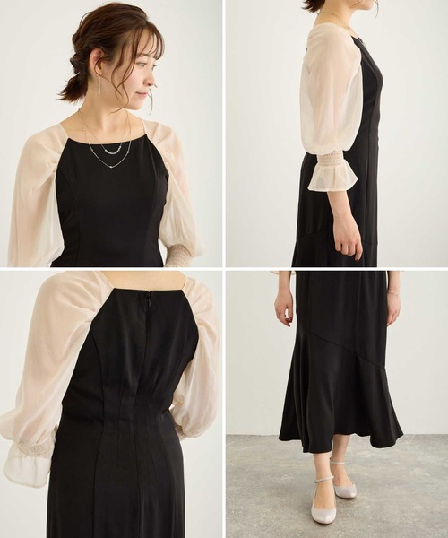 「Dorry Doll」 長袖ワンピース M ブラック レディース_画像4