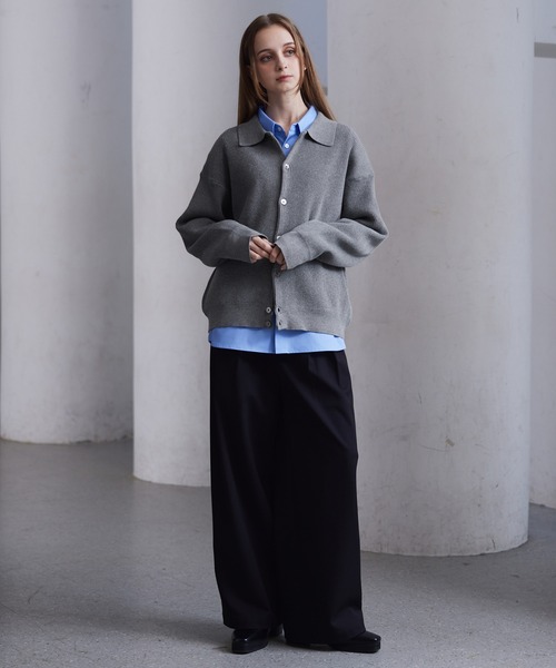 CLEL（クレイル） カーディガン 「CLEL」Basic/Spray Rib Knit Shirt