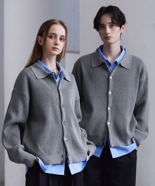 CLEL（クレイル） カーディガン 「CLEL」Basic/Spray Rib Knit Shirt
