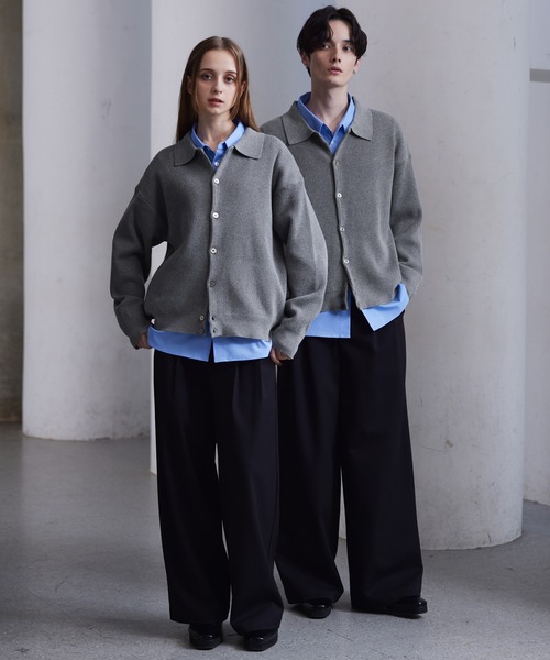 CLEL（クレイル） カーディガン 「CLEL」Basic/Spray Rib Knit Shirt