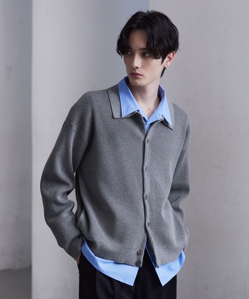 CLEL（クレイル） カーディガン 「CLEL」Basic/Spray Rib Knit Shirt