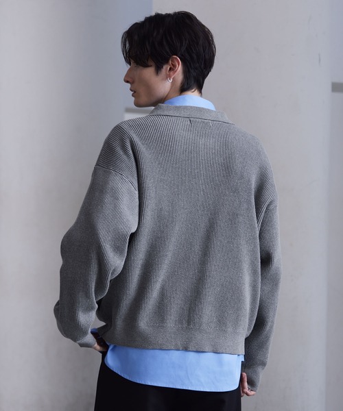 CLEL（クレイル） カーディガン 「CLEL」Basic/Spray Rib Knit Shirt