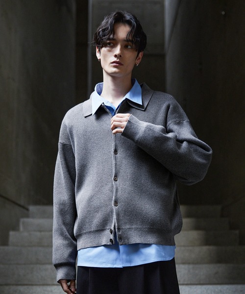 CLEL（クレイル） カーディガン 「CLEL」Basic/Spray Rib Knit Shirt