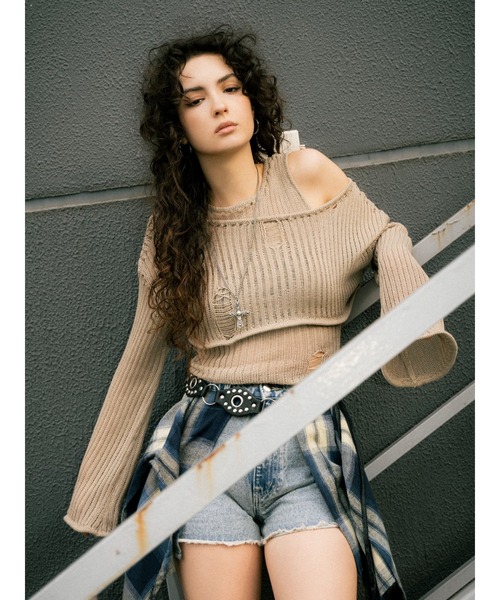 「EGOIST」 ニットアンサンブル FREE ベージュ レディース_画像4