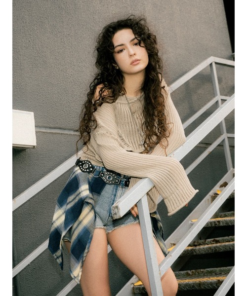 「EGOIST」 ニットアンサンブル FREE ベージュ レディース_画像6