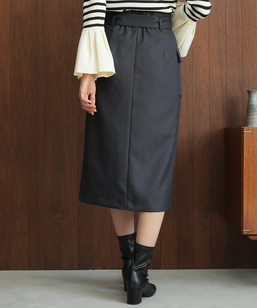 「TRUDEA」 タイトスカート MEDIUM モカ レディース_画像2