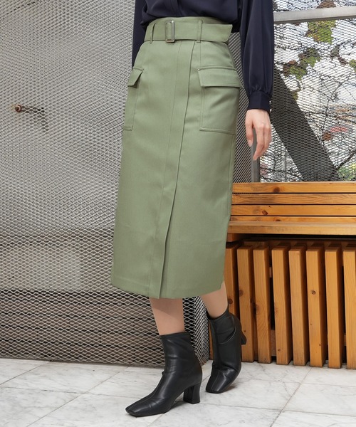 「TRUDEA」 タイトスカート MEDIUM モカ レディース_画像6